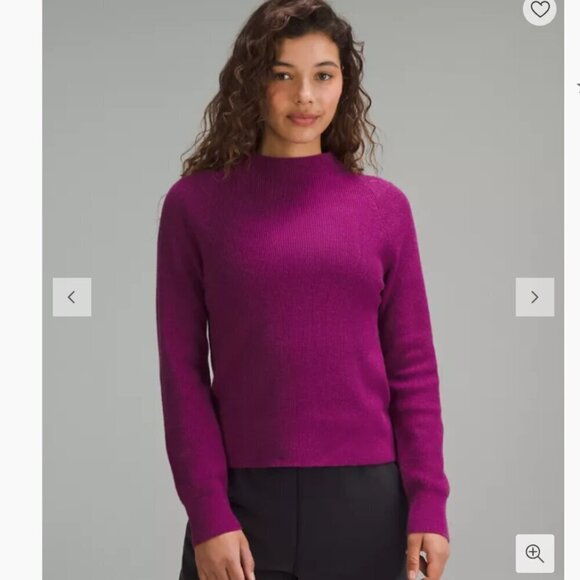 LULULEMON (Medium) Cotton Blend Mock Neck Sweater - Picture 1 of 9